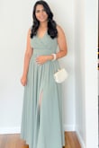 It's a beautiful dress the color it's perfect for summer. Be aware that it's very long if you are a petty girl. I had to get it fixed. But I love it. - Paola M.
