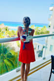 Pleasantly surprised by the quality and fit of this dress. It was exactly what I hoped for based on photos. Does wrinkle easily when packed for travel, but irons well. - Brandi L.