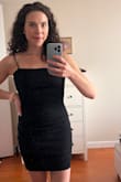 I love this dress! The fabric is good quality and is thick enough that it provides a little support as you zip it up, I don't have to wear a bra/pasties with it at all! (Of course, I'm very small chested so if you're blessed in that department you may need a little more help) - Madison S.
