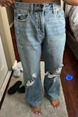 I ordered these pants, size 26 - usually true to size, but what I received, I have no idea. Looks nothing like the picture, and is not fitted, as if I ordered something from SHEIN and they sewed on "Sneak Peek". - Leahnna V.