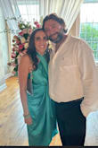 Perfect dress for an evening wedding. It was flowy in the tummy section which I loved. - Lacey B.