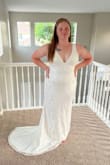 As soon as I put this dress on I knew it was the right one for my wedding! Fits perfectly, is beautiful, and does not look or feel cheap at all! So relieved to find the perfect dress. I don't even need to get it altered at all. - Tori B.