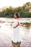 This dress was perfect for my maternity shoot. It's absolutely beautiful and flowy. It was light and airy for this AZ weather. Highly recommend. - Angelica T.
