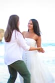 I bought this dress for my elopement in Kauai and it was the best decision. Perfect length, so lightweight - yet has multiple layers (not see-through at all!) and the pockets were a pleasant surprise! The tube top part of the dress has a small lining of sticky to help prevent it from falling. I steamed the top part of the dress because it was a little wrinkled out of the bag. Overall, so happy with my purchase and already looking for another reason to wear it. - Echo D.