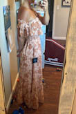 This dress is perfect! True to size and I love the length, if actually goes right to my toes and I won't need it hemmed or anything. So flattering and comfortable! - Kortney M.