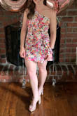 I really love this dress and am glad I purchased it. I will definitely re-wear. The only reason I gave 4/5 stars is because the side without the strap does slide down a bit. I'm small-chested though so that could be why. Love it! - Kelsey K.