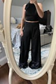 I really really wanted to love this, but it is just really bad on me. I don't know if I thought buying it would make me tall and skinny like the model but I am not even sure I'd love it then. There is SO much fabric on each leg that wraps around and the length feels like it goes on forever. I bought it for upcoming engagement photos but it is a dud. Unfortunately, it was final sale so no returns - Kacey S.