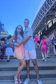I wore this romper dress to T Swift and it was perfect! So comfortable and gorgeous colors. Runs true to size. Nice material. Will wear again! Hard to find a bra that works - I did a lacy bralette in light pink and it worked well. - Anne B.