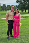 I wore it to a country club golf invitational dinner and received many compliments! I did have to get the pants tailored as they run long, but the top and waist fit great! Color was beautiful too! - Alicia I.