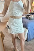 High quality material. Fits like a glove. If you like your clothing on the looser side I would go up a size. No stretch in material. - Kimberly R.