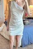 High quality material. I could have gotten away with an XS because I prefer tighter fitting. Not see through. No stretch. - Kimberly R.