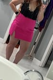 Paired with a black bodysuit and it was perfect! Sizing was good, probably could have sized down and it would have been fine, definitely has plenty of stretch. It was comfortable all night for eating and dancing. - Casey M.