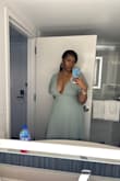 This dress was absolutely perfect for a wedding I attended. My only complaint is that the material gets super wrinkly so be sure to iron it before wearing and then liquid shows up on the dress for any tiny thing so if you sweat, it will show on the dress - Jewellia S.