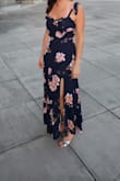 I wore this dress to a wedding and received so many compliments. I'm normally a small to medium in lulus dresses- this time a small was the right choice. The material was great. It barely wrinkled and when it did (from sitting through the ceremony in a very hot space), it smoothed itself out after 10 minutes of standing. - Katherine R.