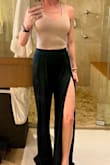 Absolutely love this top. It is so soft and it fit perfectly. I paired it with the Knockout Black Knit Wide-Leg Slit-Front Pants. Perfect little casual outfit! - Nicole M.