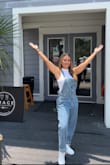 I have been searching for sometime for the perfect overalls and this is it. Reading the reviews I went back n forth between a small vs medium and the medium was perfect for me, with the slightly loose look. Throwback to my high school days in the 90s LOL - Joanna D.