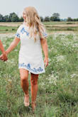 I needed a last-minute white dress for family photos. It came in quickly and great fabric! Did not even require a slip under it! It was a little more boxy than I wanted so I did have the waist taken in slightly to give a shape to it. Great dress, very comfortable and great quality. - Laikyn H.