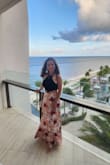Loved this skirt. I only got the skirt. Maybe will consider getting the top too. I paired it with a black top I recently wore it in cancun for a dinner. Lots of compliments. - Lily D.