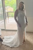 I bought this for my wedding and was a little scared purchasing a dress online. 
But when this dress came in I was so surprised it fit perfectly. The lace was so beautiful and was exactly what I was looking for. 
I'm getting married in Sept. 2 of this year and I am sure I will feel like a beautiful bride. - Stephanie C.