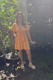 I was on the fence about the peach but went with it. The color and fit are perfect! Excited to wear it again. - Carolyn M.