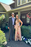 This dress is a nice and solid heavy fabric . The slit is so fun and the colors are gorgeous, I got a lot of compliments, I got a size medium - Jennica H.