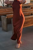 Beautiful fabric, only get it if you are prepared to treat it right!
Satin shows any bit of water spray/spills and will snag if not treated nicely.
I have a smaller chest so the chest darts sat too low for me, I raised the neckline 2 inches and it sat perfectly.
Dress is fully lined. - Alyssa D.