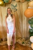 I bought this dress for my bridal shower, and absolutely loved it! I did not even have to get it altered. Fit true to size. - Lauren W.