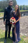 I wore it when we got married and I absolutely loved it I felt like a princess! It was a little bit long but I wore heels so it wasn't that bad! - Donna P.