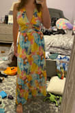It's cute but the fabric is a bit more vibrant than what the photos show. Unless you have the exact right boob you'll probably have to tape them a bit to avoid a wardrobe malfunction. Overall it's cute though. - Lauren K.
