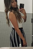 I honestly bought it for the pants because I knew the top wouldnt fit my boobs! Im IN LOVE with the pants and wish they came in different colors and sold separately. - Danielle
