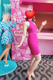 This dress is a really fun color, but it's fuchsia not hot pink like the photos make it seem. As others noted, the shoulders, bust, and back are too big. Also, I'm usually a size 2 petite or 0 regular but Lulu's dresses are really tight on the hips so I got a size small, which fit my hips perfectly and may be why the top was too loose. Overall, I'm happy with it. - Lizzie B.