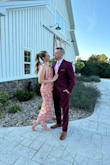 I purchased this dress to wear to a wedding. It was so fun to wear! I felt like Barbie, and a few other guests actually told me I was giving Barbie vibes! 
The bow details on the shoulders are so feminine and fun! A few things to note: I did have to take it to have the pockets tacked down, as they really puff out right out of the packaging. 
It was a pretty tight shimmy for me to get the skirt up but I'm pretty hippy so this may not be an issue for everyone. 
Unfortunately, the zipper did break at the end of the night. But after a quick conversation with Customer Service, the issue was made right. 
I plan to have the entire zipper replaced so I can wear the set again! - Cydnee A.
