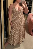 I really liked the color and pattern in person even tho this isn't something I'd normally wear. I'm only returning because my back felt too exposed with the criss-cross open back. - Madeline S.