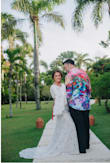 My husband and I just renewed our vows in the Dominican Republic. I wanted a dress that would travel well and look good on the beach. I immediately fell in love with this one! For me, it runs small in the chest area and hips. There is no give in the fabric.
The quality is excellent for the price! I did have the lining stitched down and a small bustle put in so I wouldn't drag a train around all over the sand.
Overall, I'm so pleased with this purchase. It added just the right vibe to our ceremony and I felt amazing in it. - Carrie G.