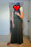 Wore for a beach wedding and I think it worked out great. The material was super flowy and it wasn't too tight or too loose. Love the color. - Amy W.