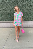This outfit is so cute and gives Barbie vibes! I have gotten so many compliments on it! The material is lightweight and comfortable. It be dressed up with heels or dressed down with some sneakers. Very happy with this purchase! - Elise C.