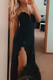 This dress looks just like the photo. I usually wear a Large, which is what the size chart recommended but that would have been way too big so I got a Medium and I wouldn't change it. I can't wait to wear to events in the future. It is so stunning! - Christen C.