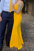 Wore this as a guest to a wedding and LET ME TELL YOU the princess/belle vibes were on point. I ordered a small, it ran a little big on me, also a little long, but I was totally fine with that. It's breathtaking, by far my favorite dress from Lulus. Every time I put it on, my husband's jaw drops. - Jennifer W.