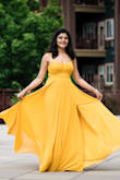 I bought this dress for my proposal where I proposed to my boyfriend. The dress looked amazing. The color was perfect for a summer evening and all my photos came out so beautiful. It fit me perfectly and the color was exactly what I expected it to be. - Nehal F.