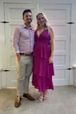 I needed a dress for one of the many weddings we are attending this year. This dress was beautiful and fit my growing belly. I am 20 weeks [pregnant] and ordered a large (normally a small to medium) and it felt so good at the event. - Sara S.