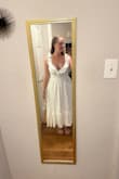 Great fit. Needs an iron but is exactly the dress I was looking for for my bridal shower. - Megan P.