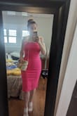 I bought this dress for a wedding because I've been craving more Barbie vibes in my wardrobe, and it did not disappoint! I felt like a bombshell and got a million compliments at the wedding. It's tight but not suffocating, extremely flattering, and clearly well-made. 10/10! - Emily J.