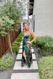 I've admired this dress for a long time and finally had an excuse/plans to buy it. I've always loved green and with my height, I think this dress looked extra stunning. It is quite long, even for me, and I'm 5'8". I got a ton of compliments and I will definitely wear this for future events. - Alyssa A.