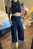 Love this 2 piece outfit. The top fits true to size and can be worn without a bra. It's a lightweight sweater material. Super flattering cut. - Eli M.