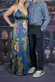 I think this dress is gorgeous and I love the silky feel. My only complaint is that I was a bit too busty (32GG) in it for my preference. I had the straps tightened up as much as I could but still there was a lot of cleavage. I wore it on a cruise on formal night. I would have been fine on a date night with mine boyfriend, but I felt a little too out there with my teenage son. I usually wear an 8 or 10 (usually a medium) and I'm pear shaped with bigger hips and thighs. - Rebecca K.