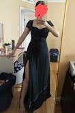 I love the neckline and how I don't need a strapless bra with this dress. The one reason I didn't keep is because the fit and fabric are not terribly forgiving. With flowy dresses I can eat and not feel conscious if I get bloated but there's no where to hide that with this one. Size M was too big. - Meredith B.