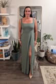 Fits nicely. I liked the fit, but the bride wanted a different dress. - Nicole U.
