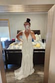 This dress fits me perfectly, except needing to take some off the bottom due to my height - but that is to be expected. - Karlee M.