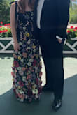 I wore this for a summer black tie wedding and it was absolutely perfect. The floral detail is stunning! I am 5'3", wore 2.5-inch heels, and had to have it hemmed about an inch. I almost always wear a size S in Lulus, but listened to the reviews saying size up and ordered an M, which fit perfectly. - Kate H.