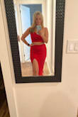 I love it!! My only complaint would be how the top fits. I have hips so I'm a medium but my top is usually small so it doesnt fit the best but still can't complain. Material is very comfy! Bought this for my honeymoon! - Nicole S.